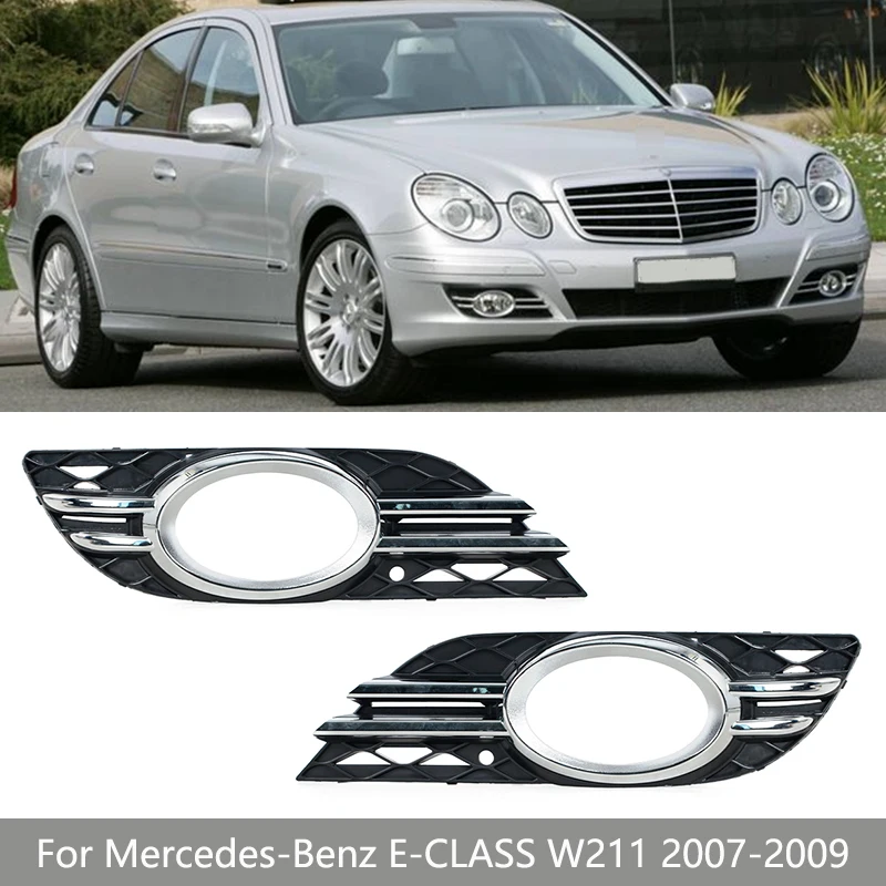 

X-CAR For Mercedes Benz E-CLASS W211 2007-09 2118850822 2118850922 A2118851174 A2118851274 Car Front Fog Light Grill Cover Trim