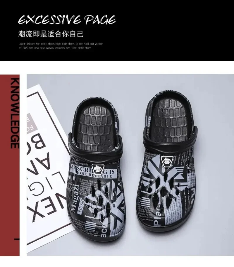 Plus Größe 48 49 Männer Nicht-slip Strand Sandalen Outdoor Hause Clogs Wasser Schuhe Atmungsaktive Leichte Männer Loch Hausschuhe großhandel – Detail 2