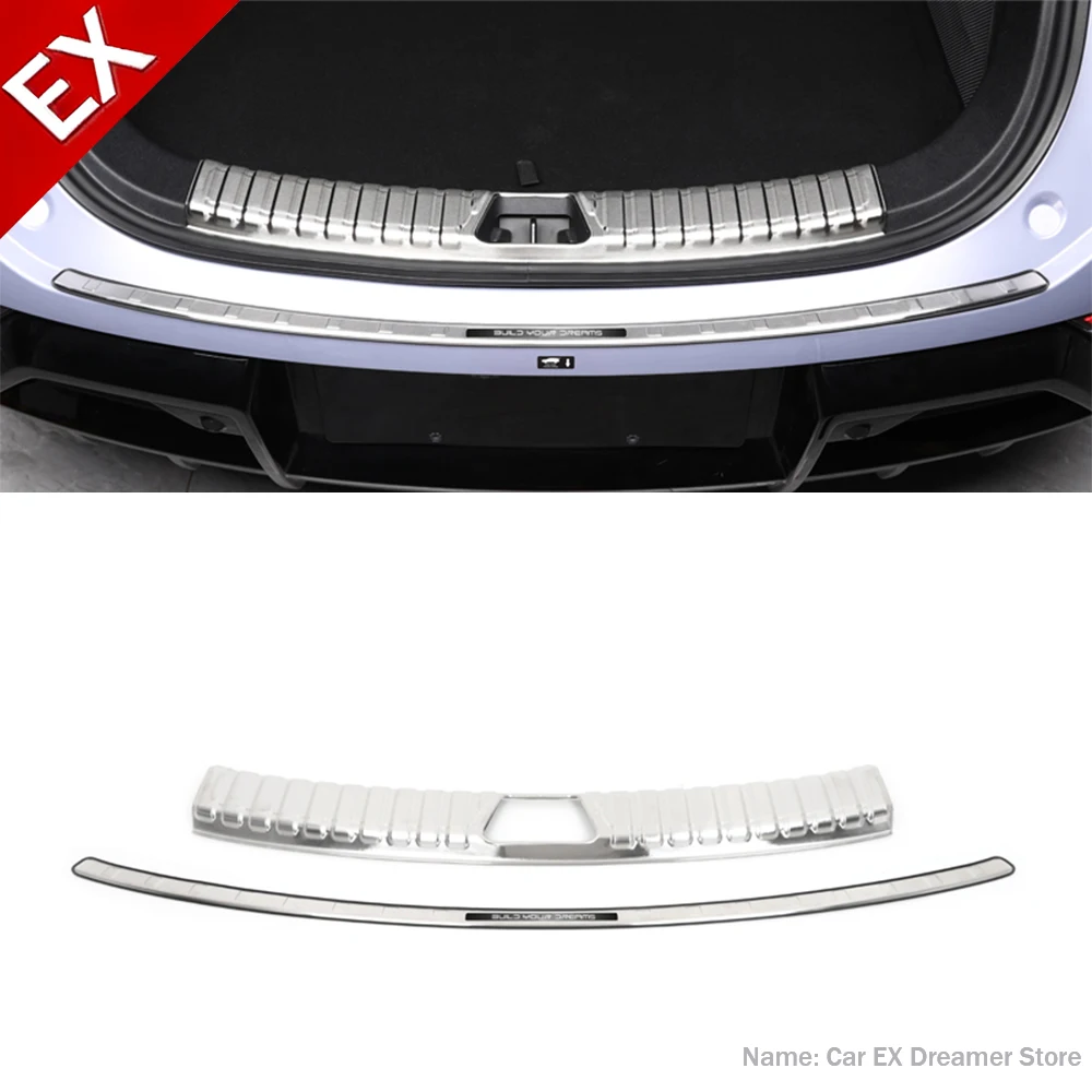 

For BYD Sea lion 07 EV 2024-2025 Stainless steel Exterior Ultra-thin Rear Bumper Protector Sill Trunk Tread Plate Trim