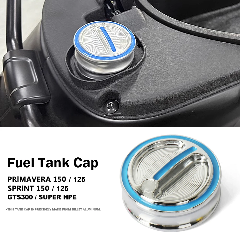 

Motorcycle CNC Aluminum Gas Fuel Tank Cap With Logo Cap New For Vespa Sprint Primavera 125 150 GTS300 GTS 300 Super HPE