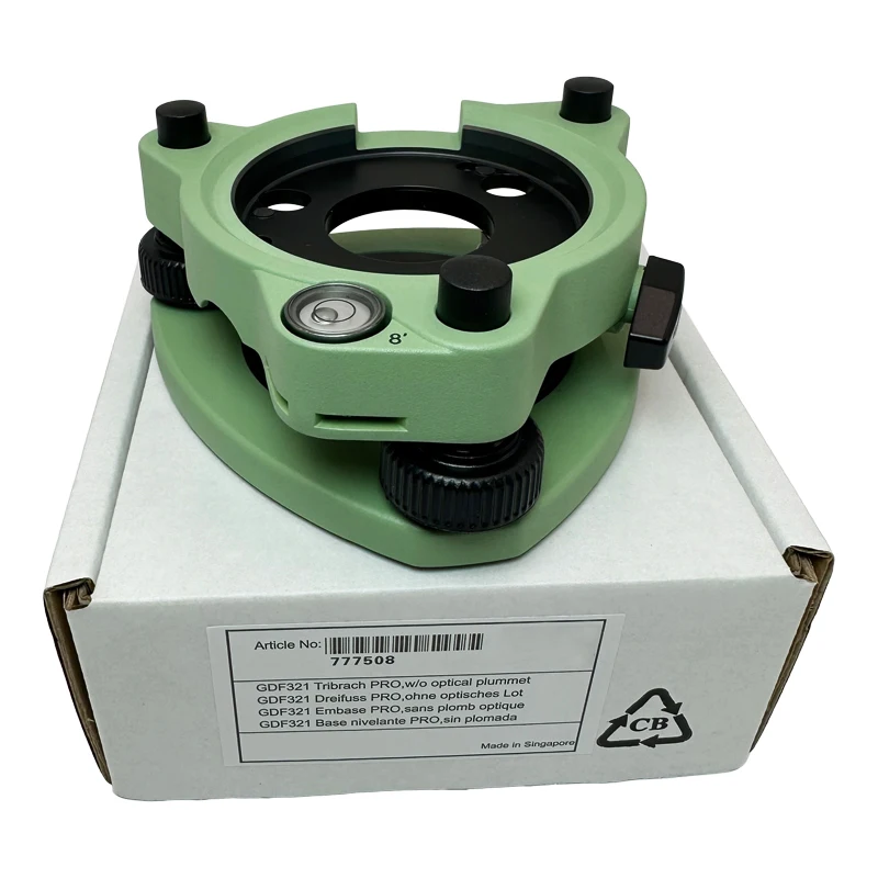 GDF321 Tribrach Green For SWISS Geosystems Without Optical Plummet Replacement For Total Station