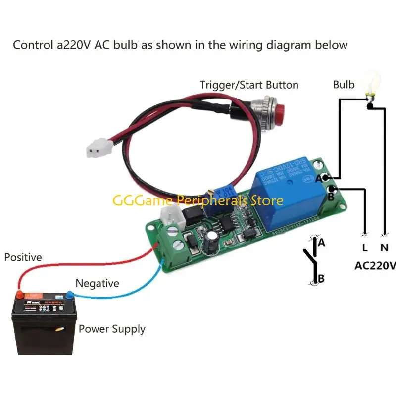 U55B High Precise NE555 Timer Relays 5V/12V Selectable Stable Operation From -20℃~80℃ For Automation Equipment And DIY Projects