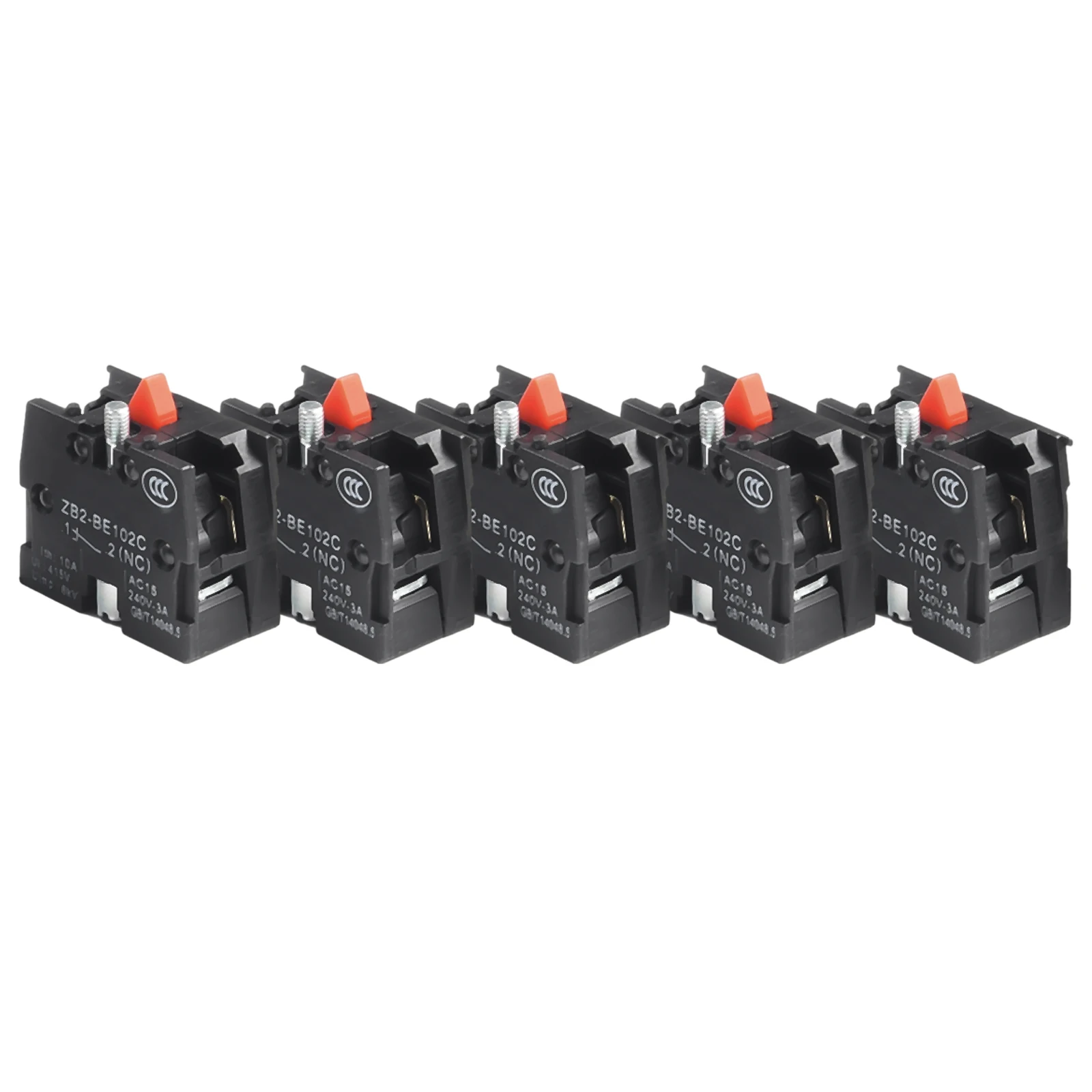Pack of 10 Push Button Joystick Switches ZB2BE102C with Normally Closed Contact 10A 600V for Electrical Control Applications