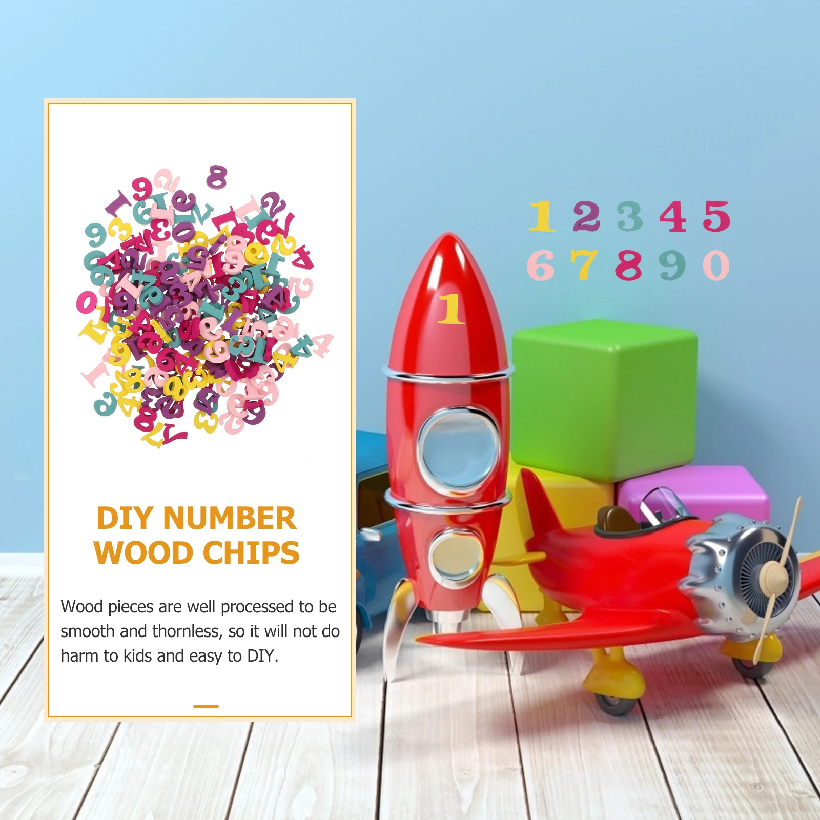 

200 Pcs Chips Wood Crafts Numbers Slices Leopard Print Handmade Chips、 DIY Block Child