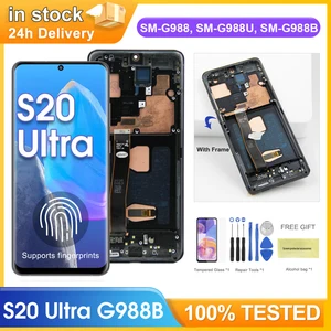 Super AMOLED S20 Ultra, Samsung Galaxy S20 Ultra 5g G988 G988u Display LCD Digital Touch Screen 6 Main Sales Screen S20 - №2