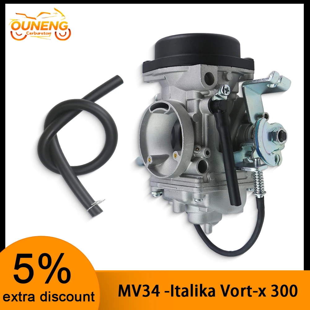 Remplacement complet du carburateur MV34, pièces de carburateur moteur 34 mm pour moto Italika Vort-x 300