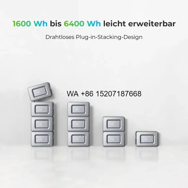 Wmwmnu for Dyness Junior Box Plug and Play Complete 800w Balcony Solar System Kit with 1.6KWH Battery and Inverter Solar