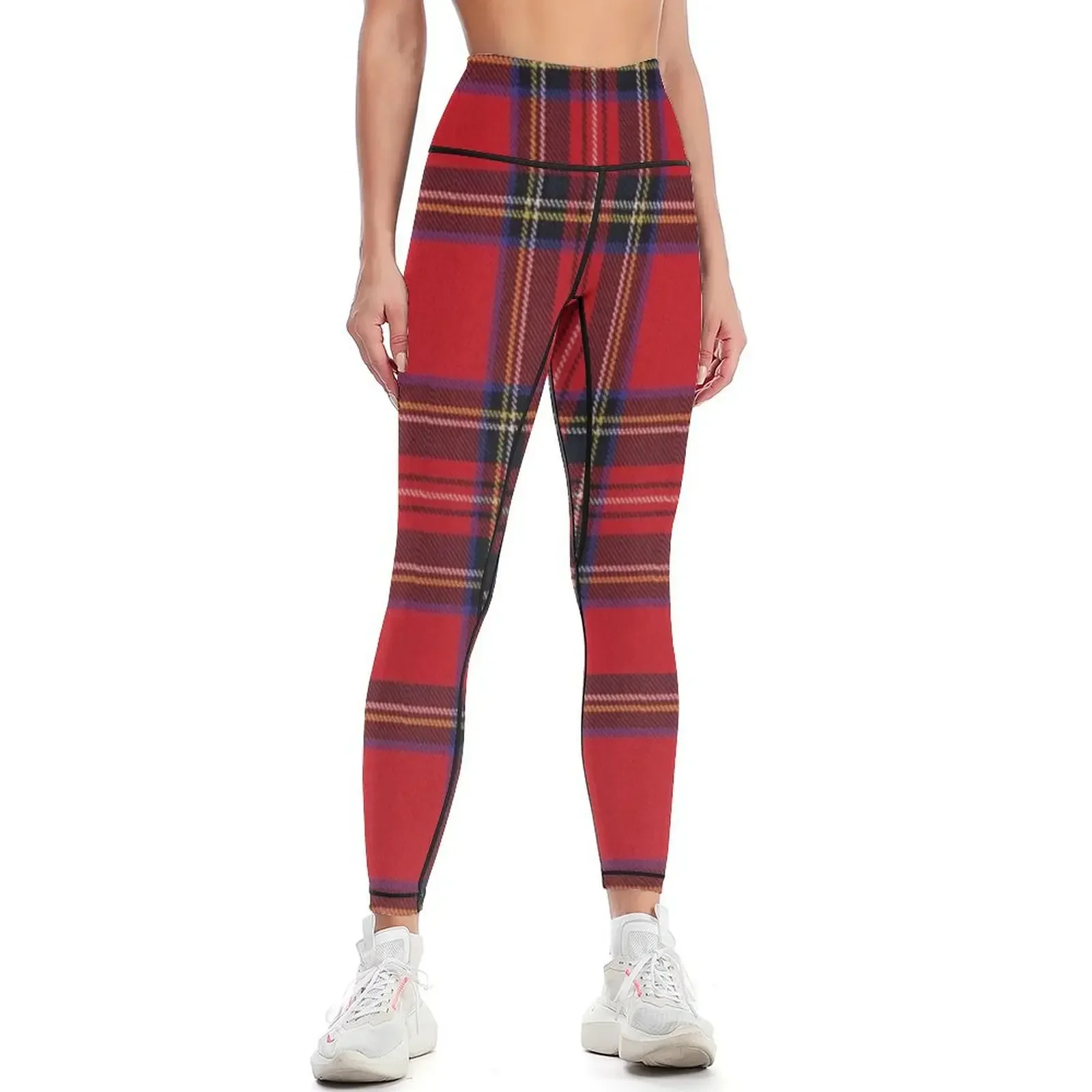 

Red Tartan Fabric Design Leggings Sports female legging pants raises butt gym wear gym's sportswear Womens Leggings