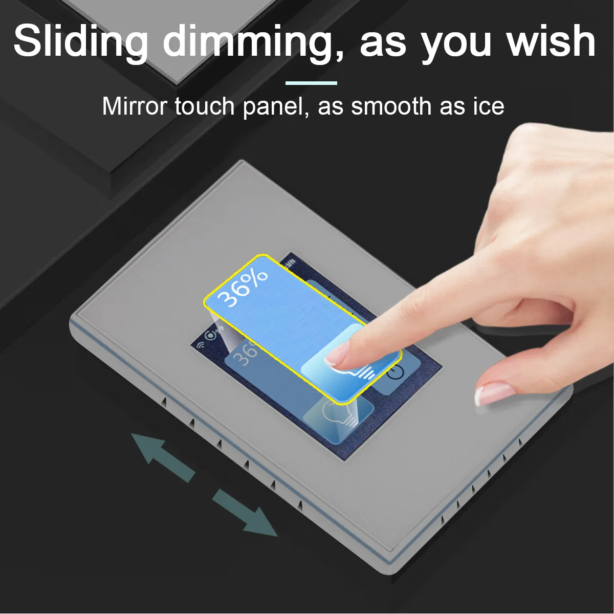 Lswitch 8 Smart Switch Wifi Wall Central Control Glass Touch Panel Gteway Light Curtain Switch Tuya Google&Alexa Smart Home