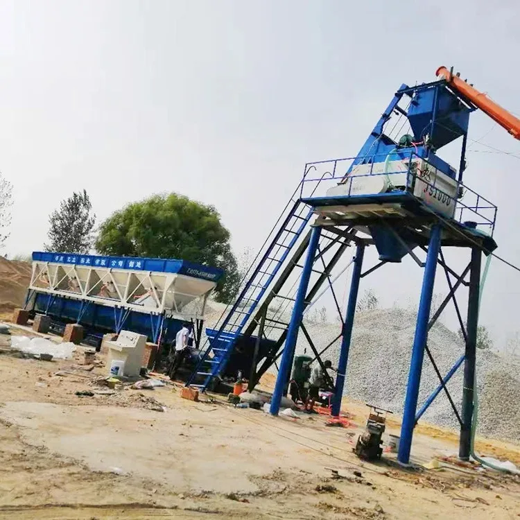 Pabrik Batching Beton Otomatis Penuh dengan Skip Hopper 50m3/jam