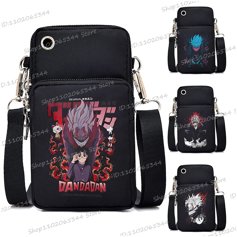 Bolso para teléfono móvil de la serie Dan Da Dan a la moda para mujeres y hombres, bolsos cruzados pequeños de dibujos animados Takakura Ken, monederos para adolescentes