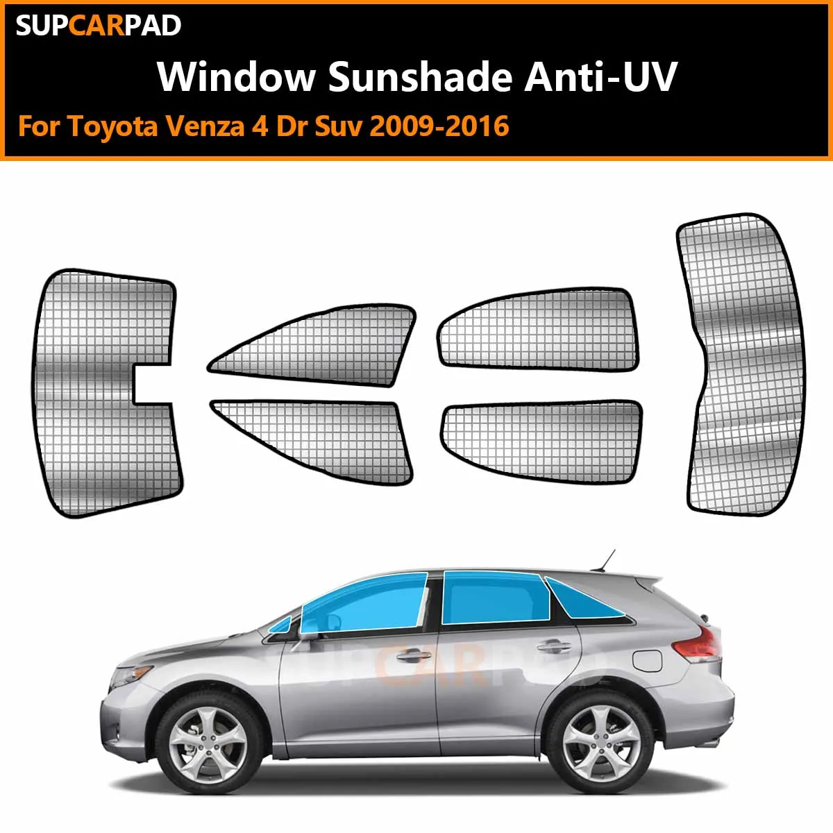 

Для Toyota Venza 4-дверный внедорожник 2009-2016: Индивидуальные солнцезащитные шторки на окна автомобиля, анти-УФ, козырьки-дефлекторы, аксессуары