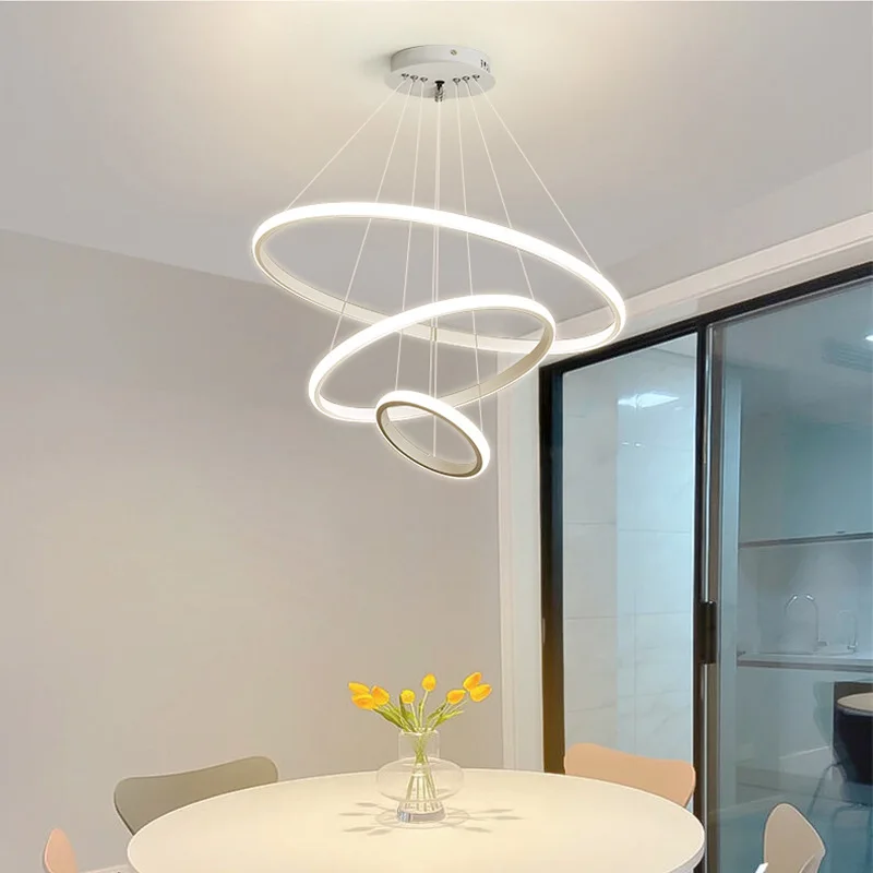 LED Chandelier 60W Simplicity Modern Ceiling Lamp 3 Colors In 1 Lamp For Living Room Dining Room Bedroom Indoor Lighting