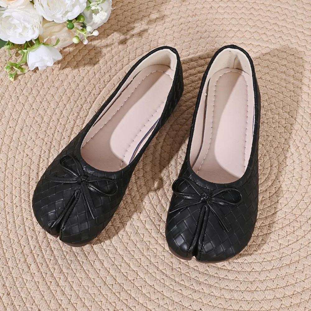 

Summer Flat Tabi Women's Bowknot Ninja Lazy Shoes Pig Toe Slippers Person Horse Hoof Shoes Women Split Toe Mocassines Loafers