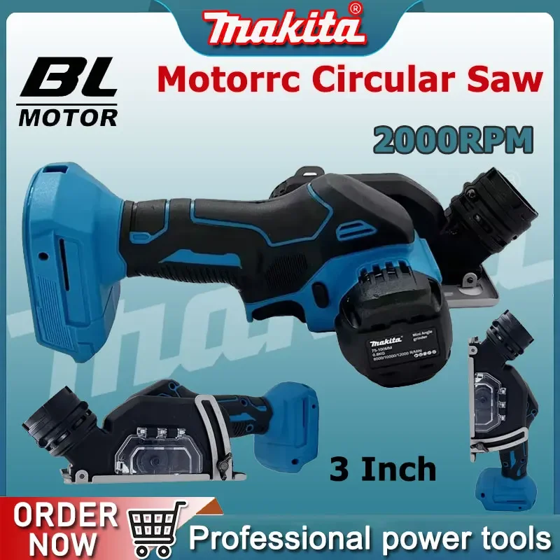 

Makita Cordless Circular Saw 3 Inch Handheld Angle Grinder Rechargeable Cut Off Tool for Cutting Metal Wood Tile Marble