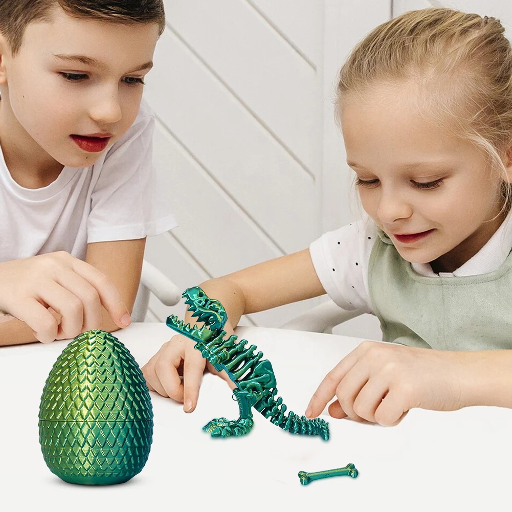 3D Printed Dinosaur Egg 3D Printed Dinosaur Toy Articulated Indominus Rex Articulated Dragon Adults Fidget Toys for Autism/ADHD