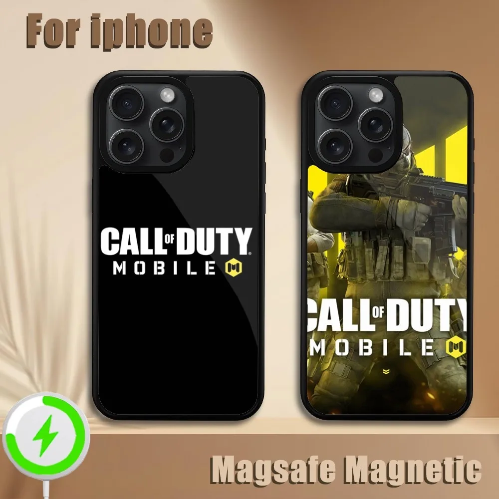 Чехол для телефона Game Call of Duty для iPhone 11, 12, 13, 14, 15 Plus Pro Max Magsafe, магнитный чехол для беспроводной зарядки