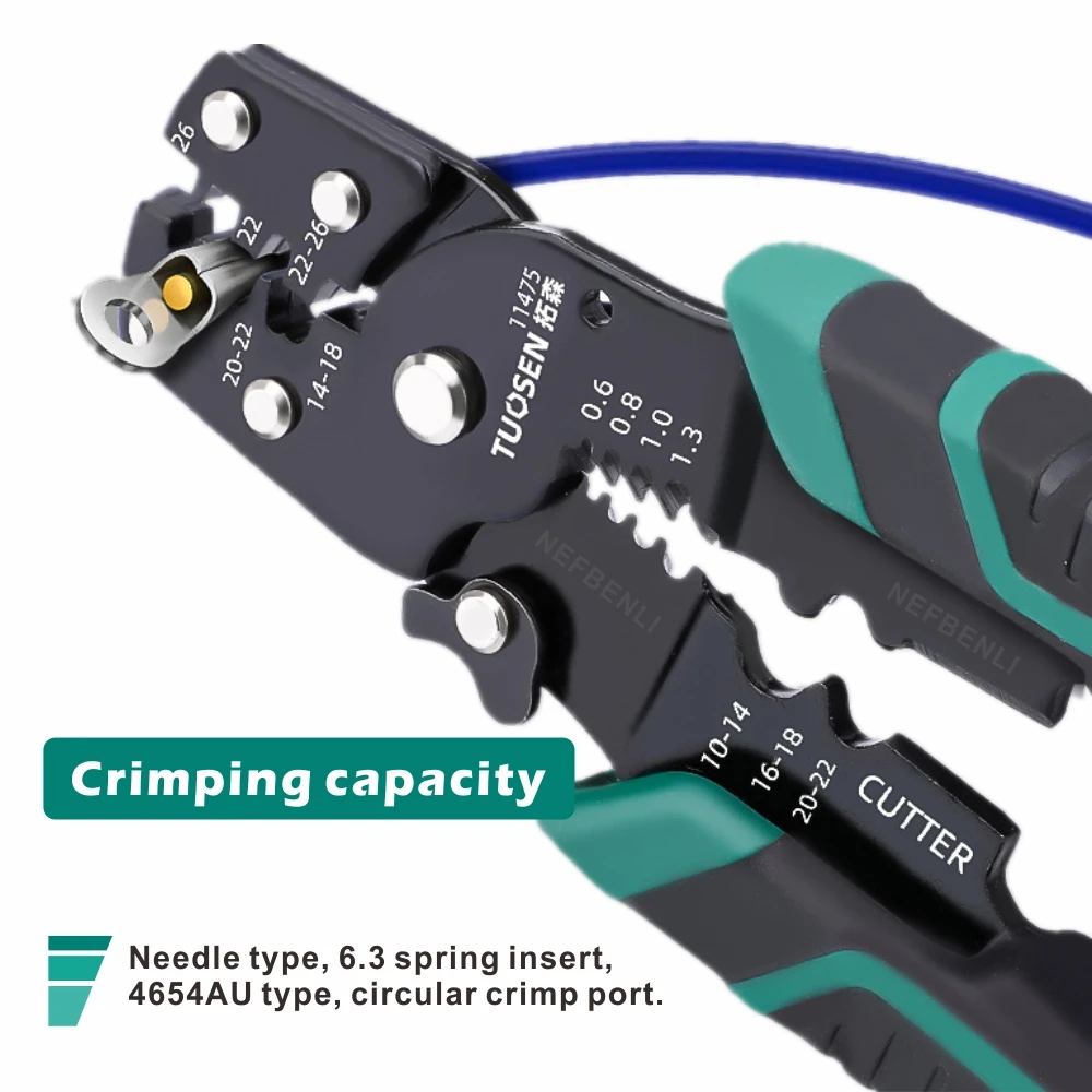 Tuosen Wire Stripper Multi-Function Pliers Terminal Manual Crimping Pliers Hardware Tool Wire Stripper Multi Specifit