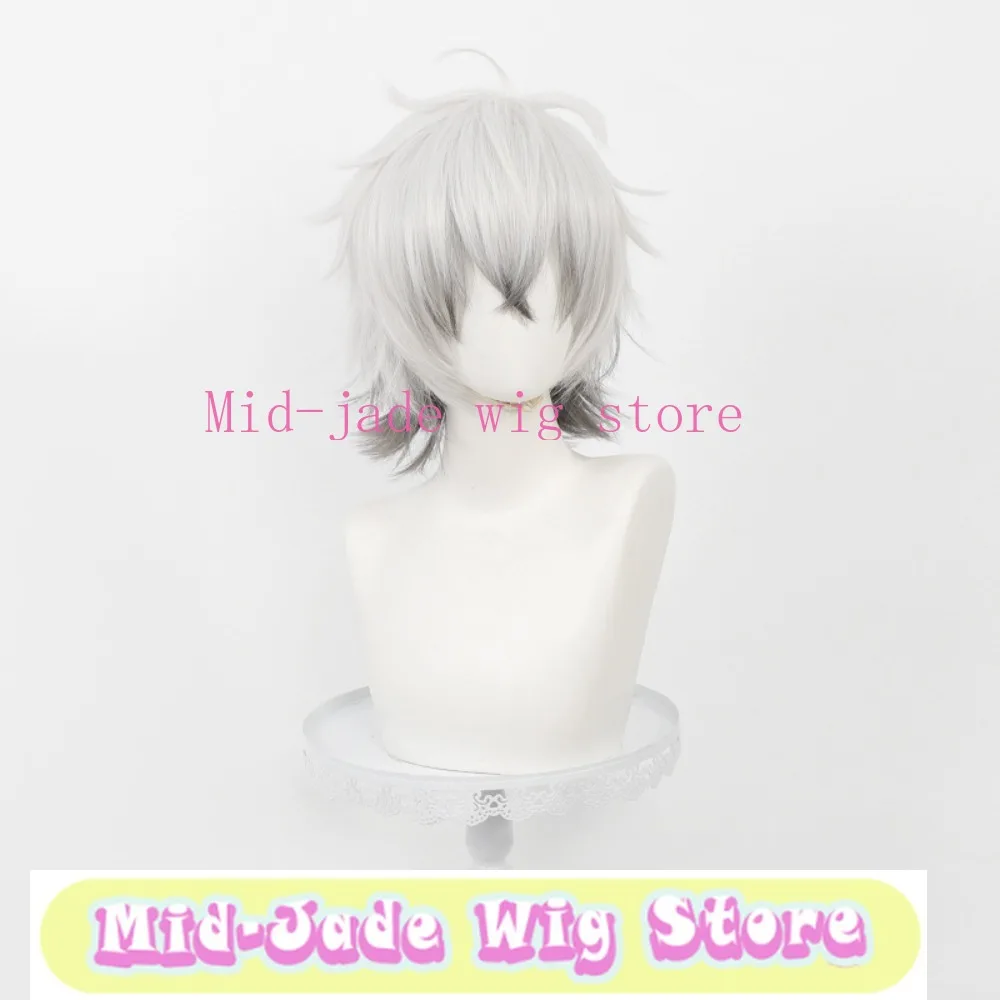 Skully Cosplay Wig from Two Tone Gradient Short Hair with Fluffy Top Style for Fantasy Game Costume Party