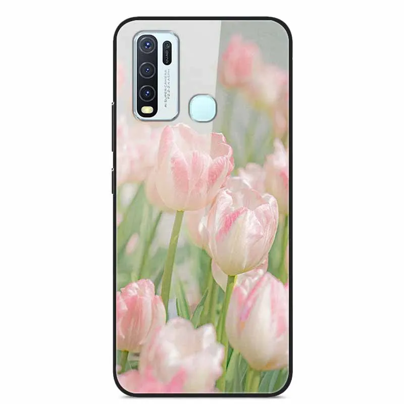 حافظة من الزجاج المقسى لهاتف Vivo V60 Y50 Y30 Y50m غطاء حماية ممتص للصدمات على Vivo V 60 Y 50 30 50 متر حافظات هاتف خفيفة غطاء خلفي صلب