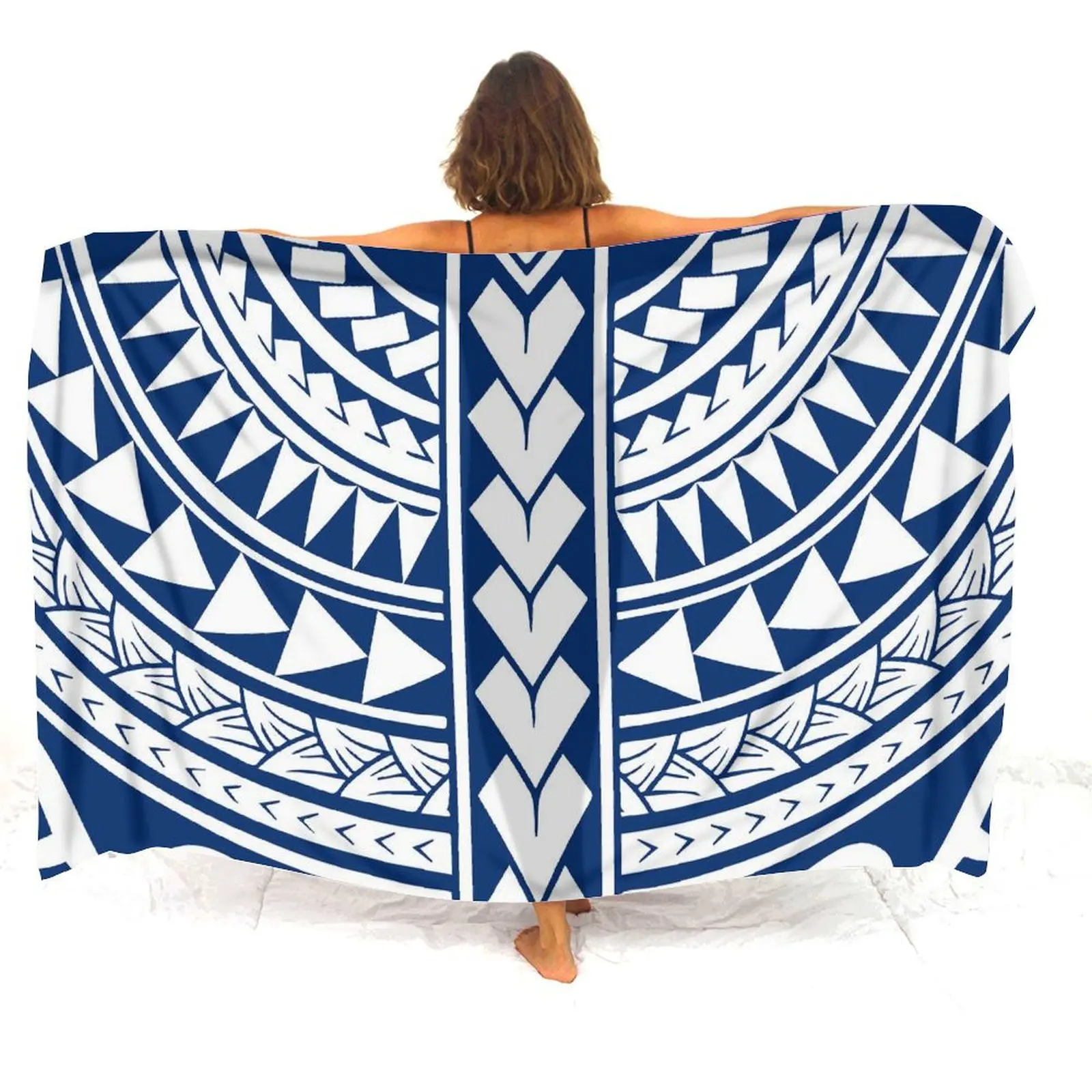 Soft Island Sarong Beach Pool Polynesian Jacket Sarong Custom Print Design Beach Woman One Piece Sarongs Beach Wrap Beach บิกินี่