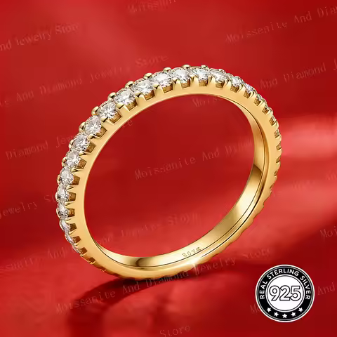 Promotion 100% Authentic Moissanite and Cubic Zirconia Unisex Ring S925 Silver Ring D VVS1 Luxury Sparkle for Men and Women