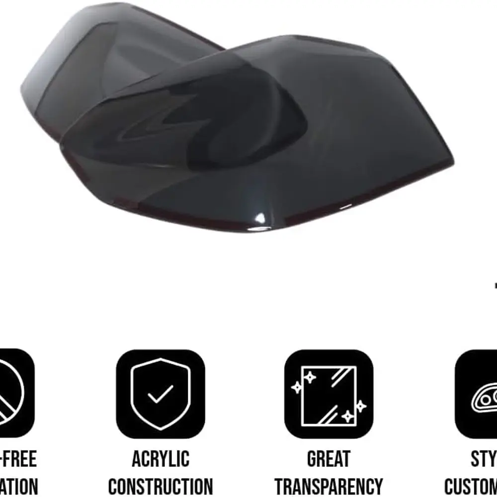 Geräucherte Acryl-Rücklichtlampenabdeckungen für Subaru WRX/STI 2015–2021