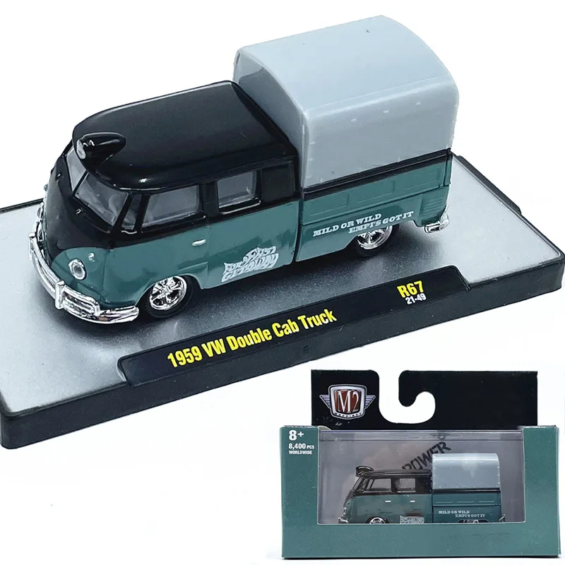 

1:64M2 Car Model 1959 Double Cab Truck Simulation Alloy Car Model Collection Gift Brand New with Packaging