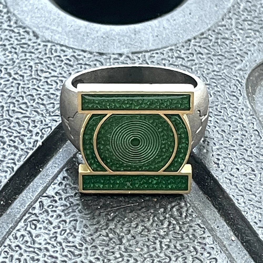 Auf Lager, heiß begehrt: John Stewart Green Lantern Ring, Cosplay-Metallring für Herren, Metall-Fingerschmuck, Dekorationszubehör, Sammlerstück – Detail 2