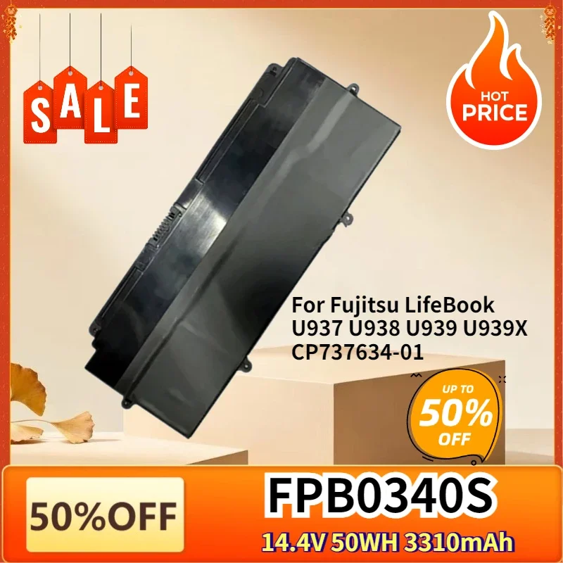 SWZY FPB0340S FPCBP536 Laptop Battery for Fujitsu LifeBook  U938 U937 U939 U939X CP737634-01 Bateria 50Wh 3310mAh 14.4V