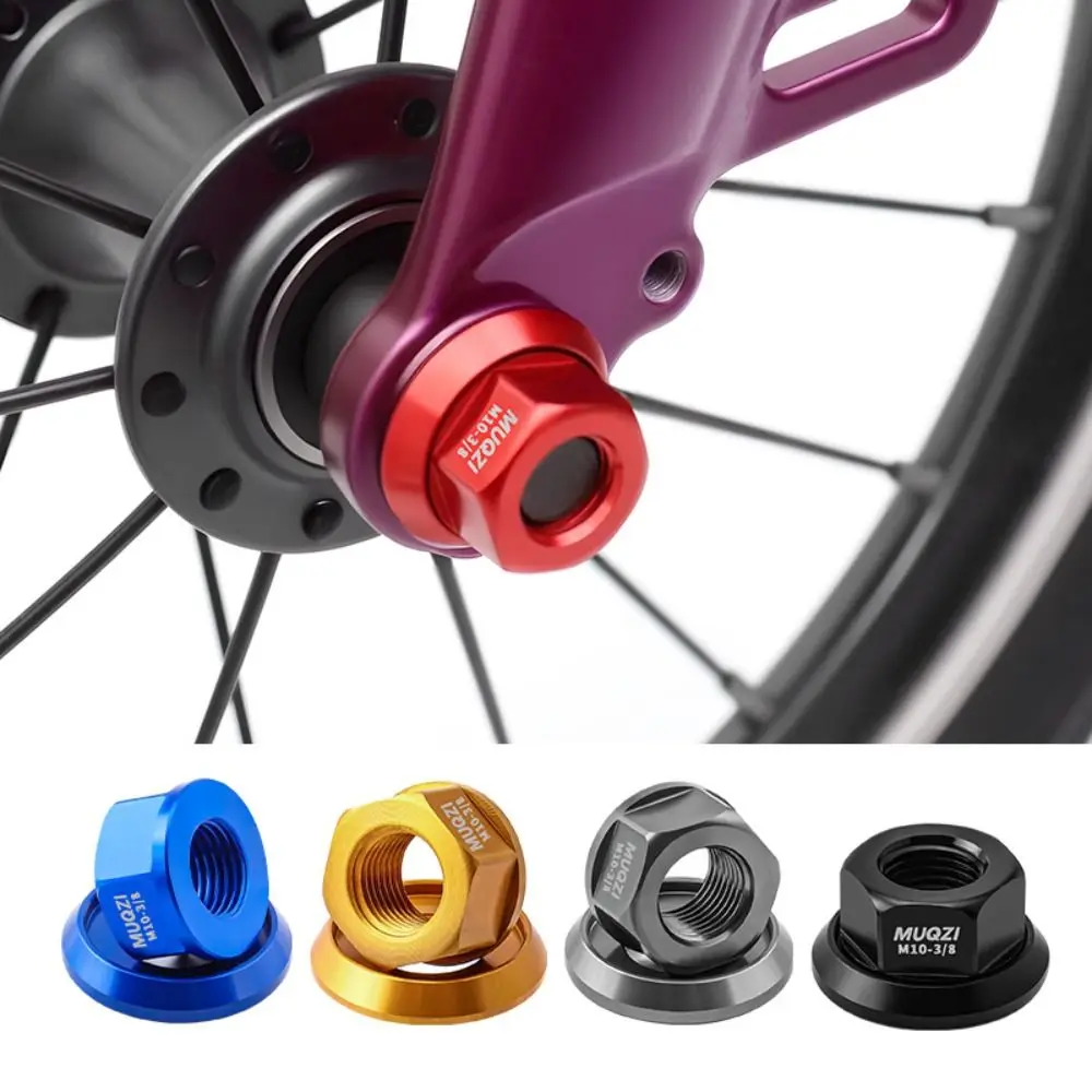 

2pcs M9/M10/M10*3/8 Bicycle Hub Nut High Strength Anti-rust Rear Axle Screw Anodizing Aluminum Alloy Bike Accessories Road Bike