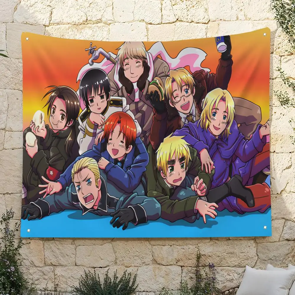 H-Hetalia World Star-S Flags Home Yard & Garden Decor Banner - Indoor Outdoor Wall Hanging Flag