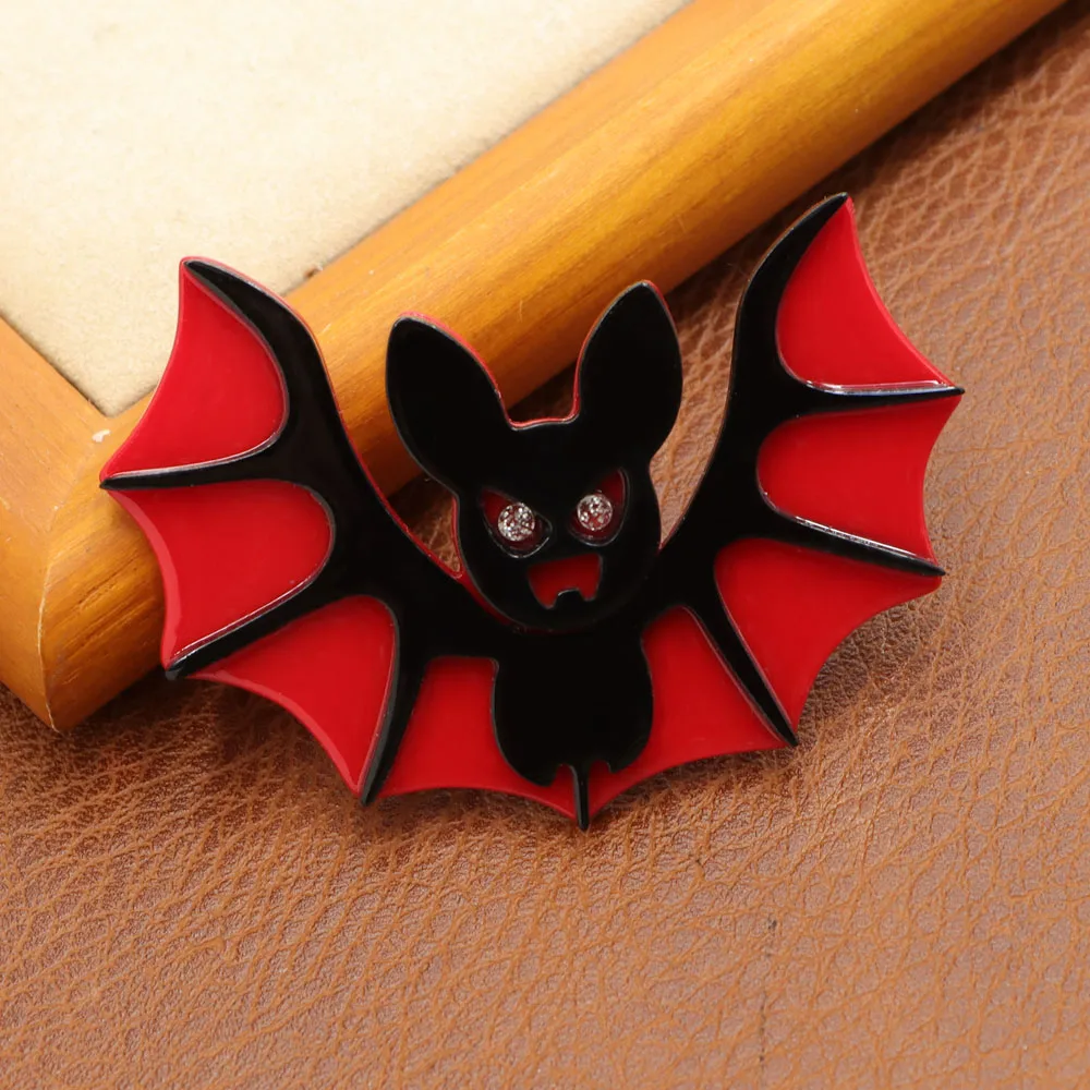 CINDY XIANG Acrylic Halloween Girl And Cat Brooch Fashion Jewelry
