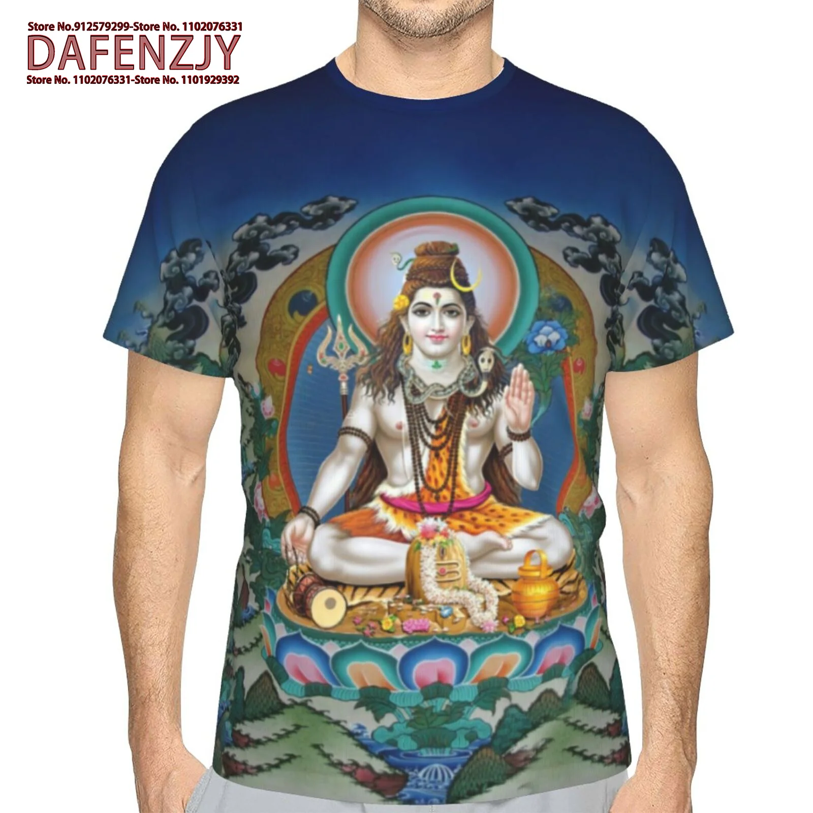 Summer Fashion India Shiva T Shirt Men Women Trend Casual 3d Printed Indian Deities Tees O-neck Short Sleeve Tops