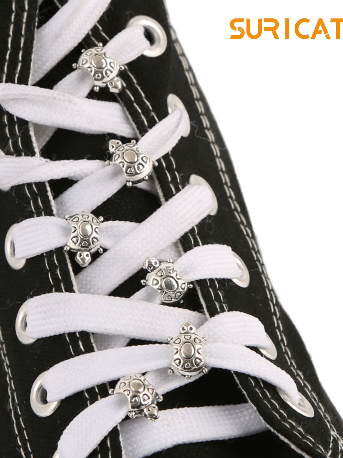6 Gothic Turtles - DIY Home Decoration and Craft Accessories, Shoe DIY Decoration Shoe Buckles, Personalized DIY Shoelace Buckles for Men and Women, Decorative Shoelace Accessories