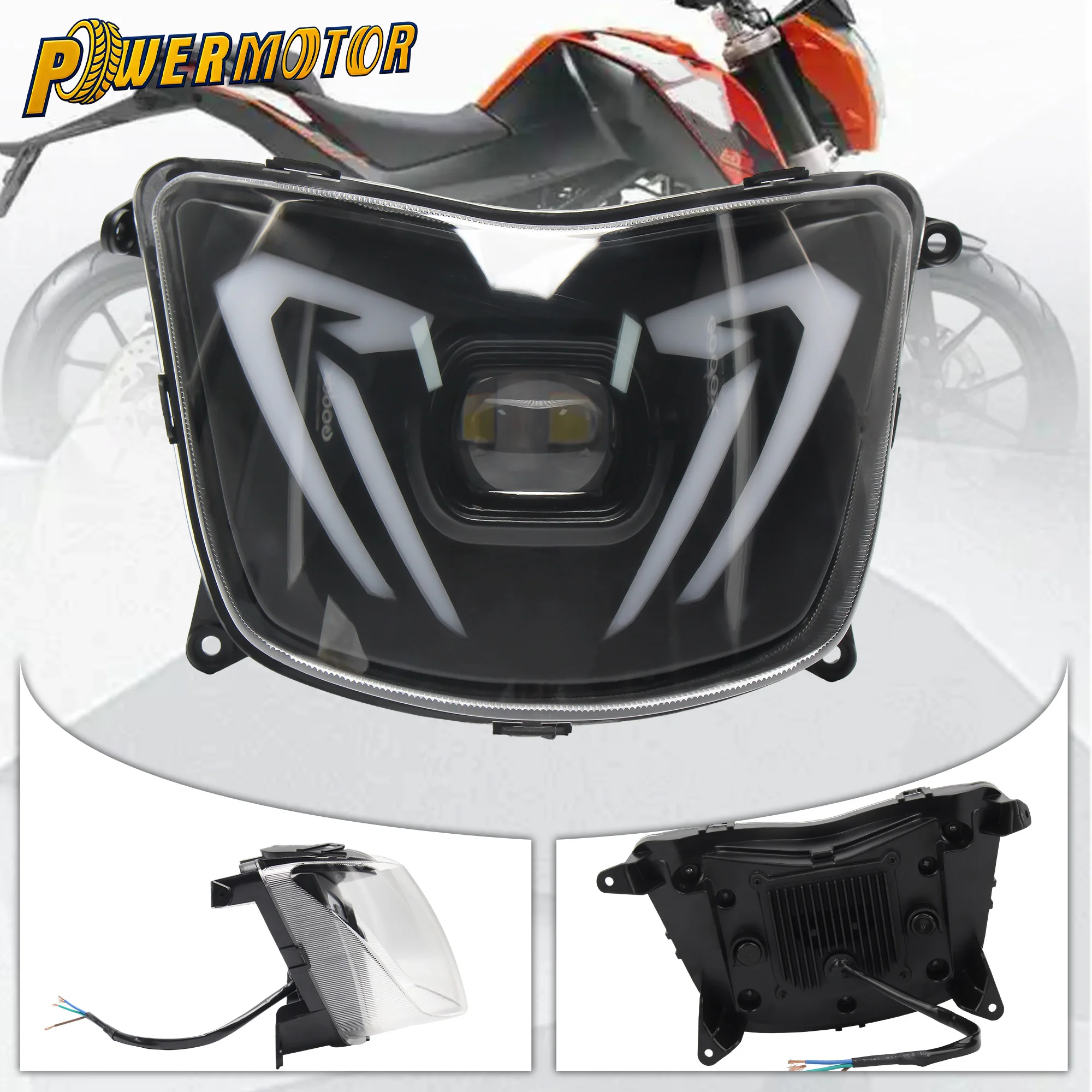 

CT100 Motocross LED Headlight Head Light H4 Daytime Running Lights Enduro For BOXER CT 100 KS Motorcycle Headlamp Retrofit Parts