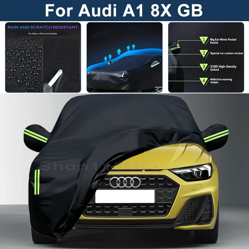 Auto Exterior Sun-Snow Protective Car Cover For Audi A1 8X GB Waterproof Dustproof Anti-UV Outdoor Cover