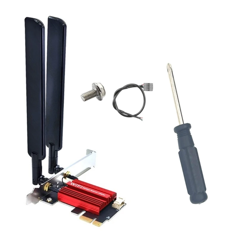 

8774Mbps WiFi 7 Wireless Adapter Networking Card Triple Band 2.4G 6Ghz