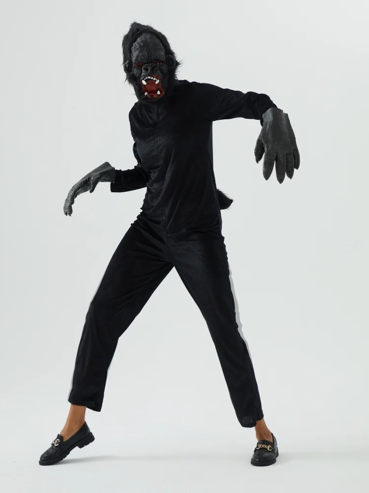 Combinaisons de Cosplay orang-outan, déguisement, vêtements de fête, Costume de scène d'animaux, combinaison pour adultes, Costume de carnaval d'halloween