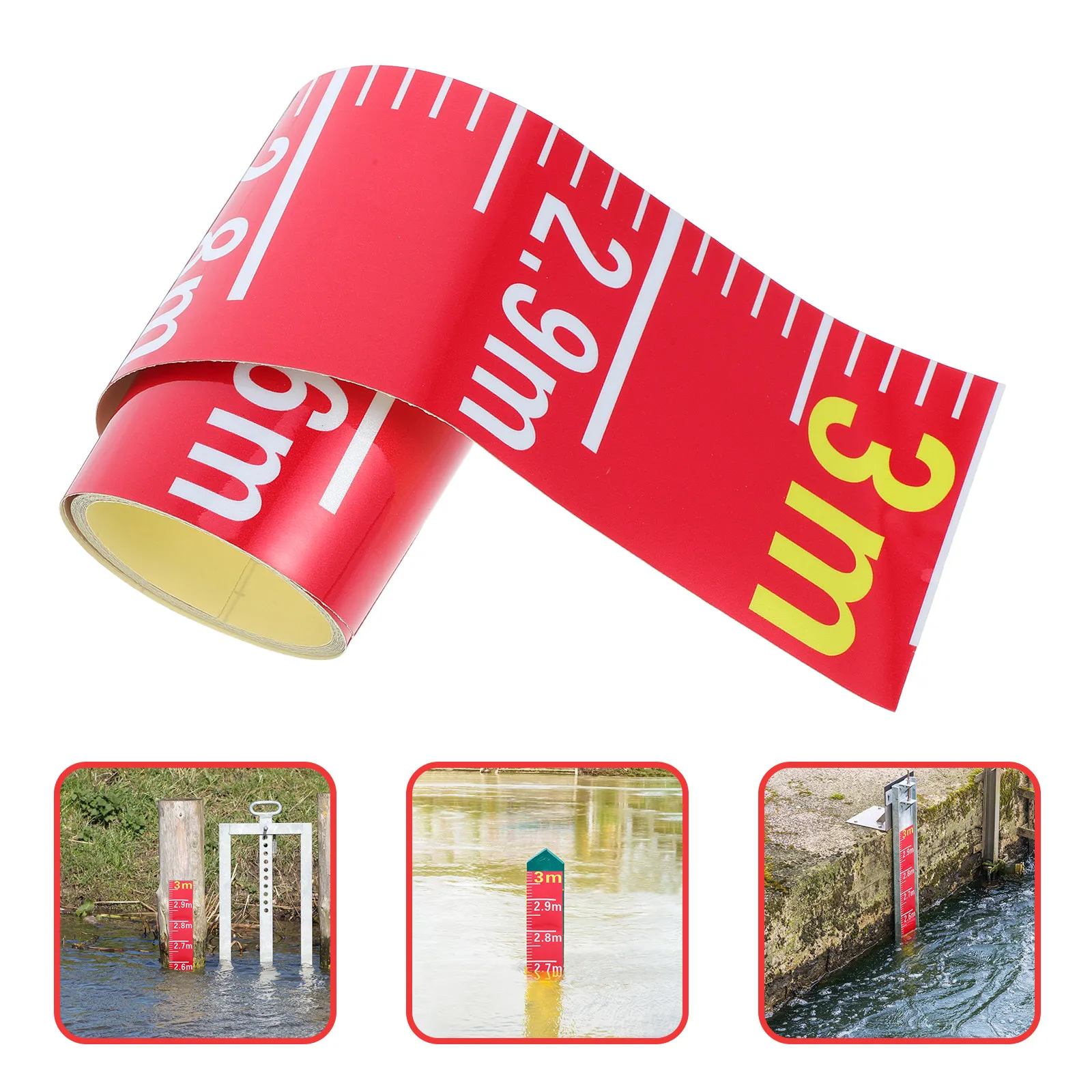 Water Level Measuring Sticker 10Cm X Self-Adhesive Water Gauge for Pools Tanks Industrial Use Liquid Measurement Decal Vinyl