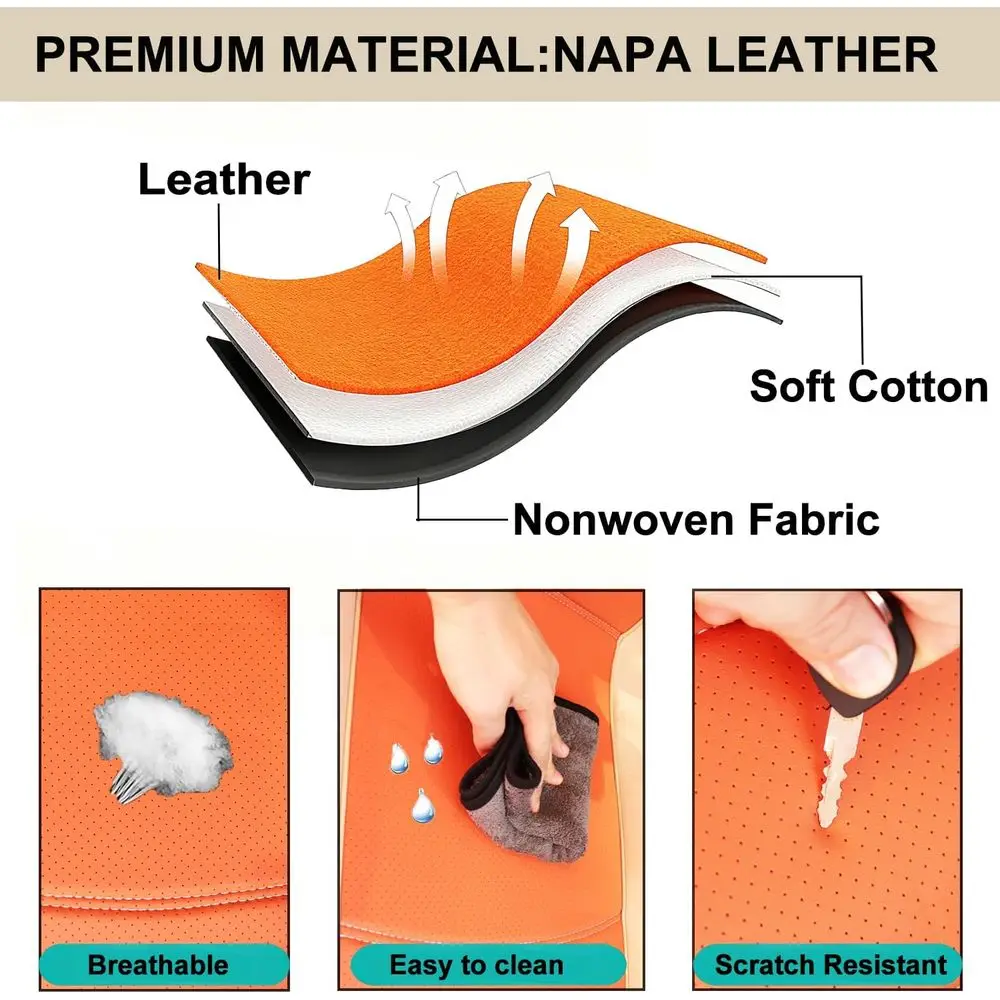 RV Captain Chair Seat Covers Motorhome Seat Covers for Class-A RV,Premium Nappa Leather,Pet-Friendly,Breathable & Comfortable Fr - view 3