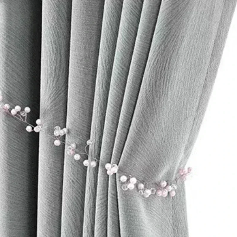 Custom Size Fashion Luxury European Curtains for Living Room Texture Cream Style Simple Bedroom White Tulle Embroidered