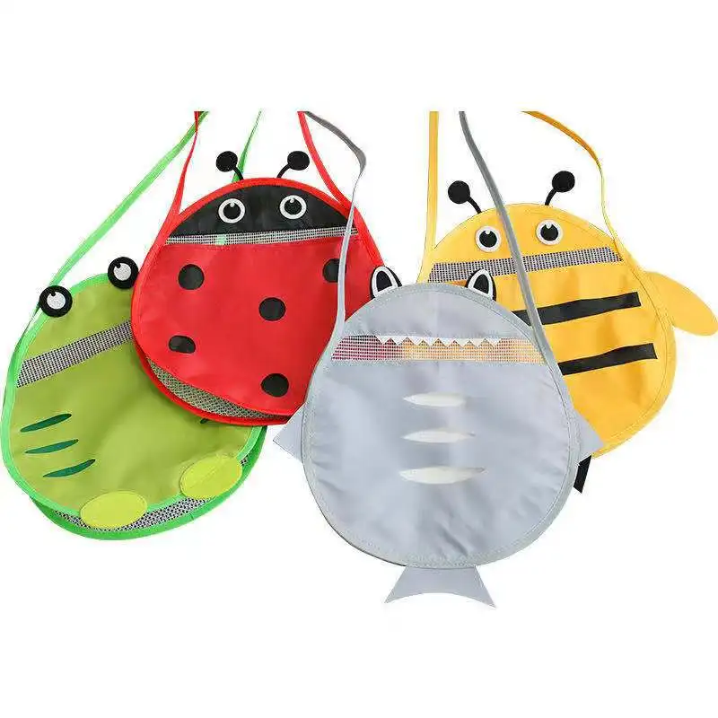 

New cartoon frog ladybug children's beach bag waterproof travel shell shoulder bag