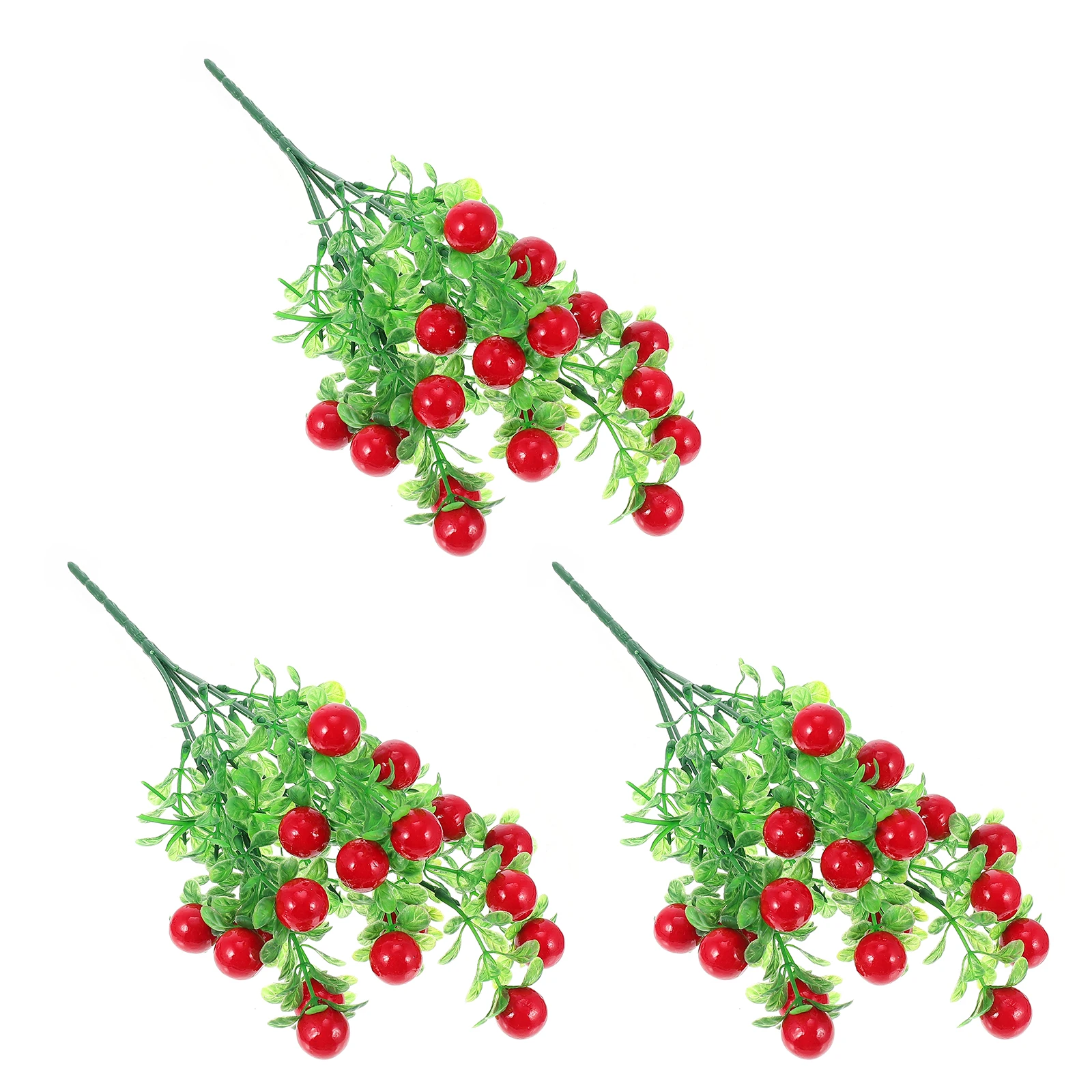 

3pcs Fortune Fruits Bouquet Artificial Decorative Red Fruit Home Accessories Christmas Home Accessory New Year