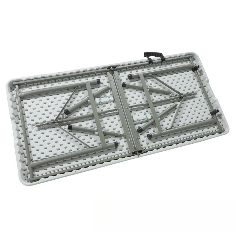 

Foldable household dining table simple rectangular conference table outdoor barbecue