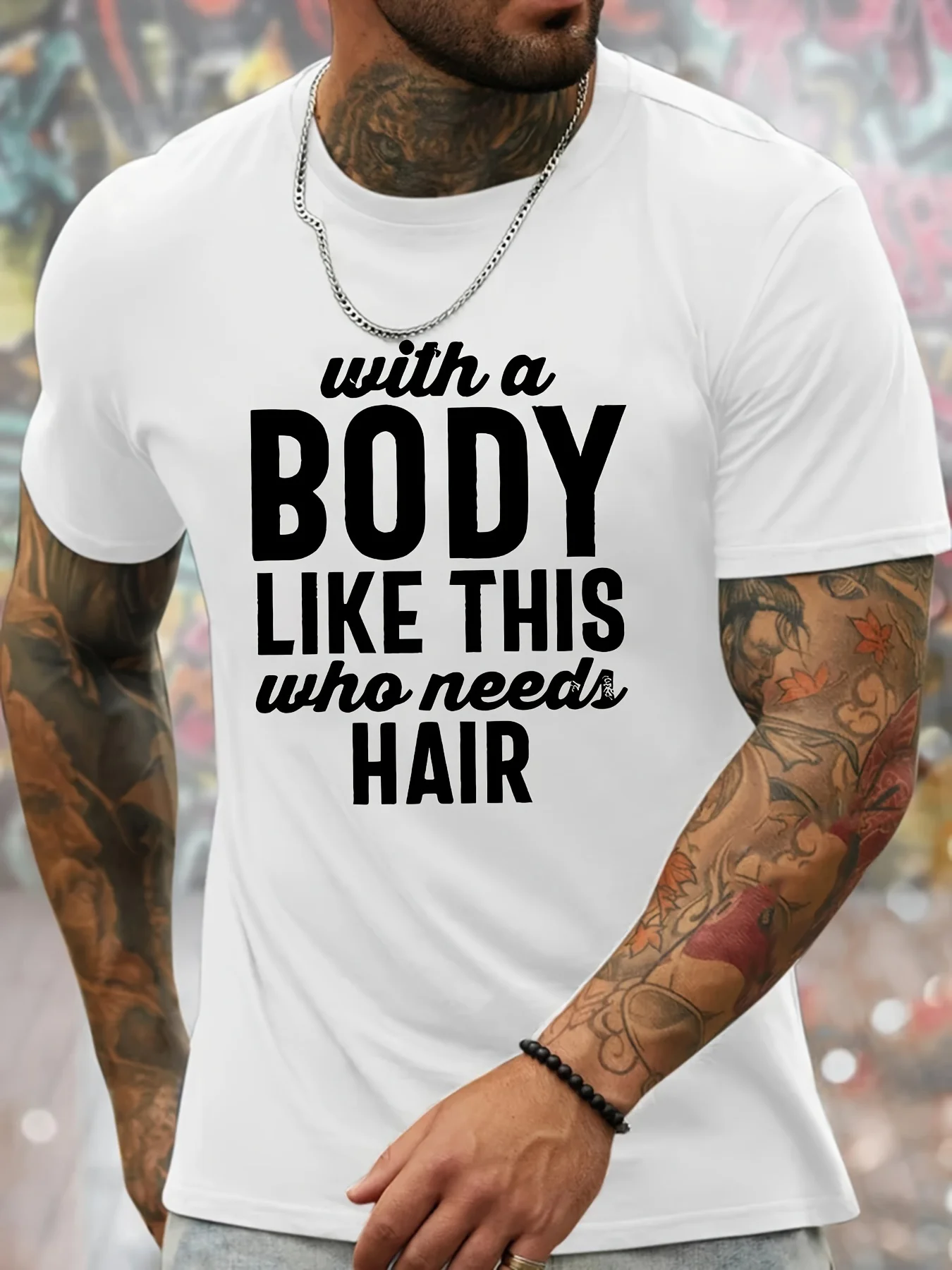 Men's summer 100% pure cotton fashionable casual loose letter pattern printed round neck short sleeved T-shirt top