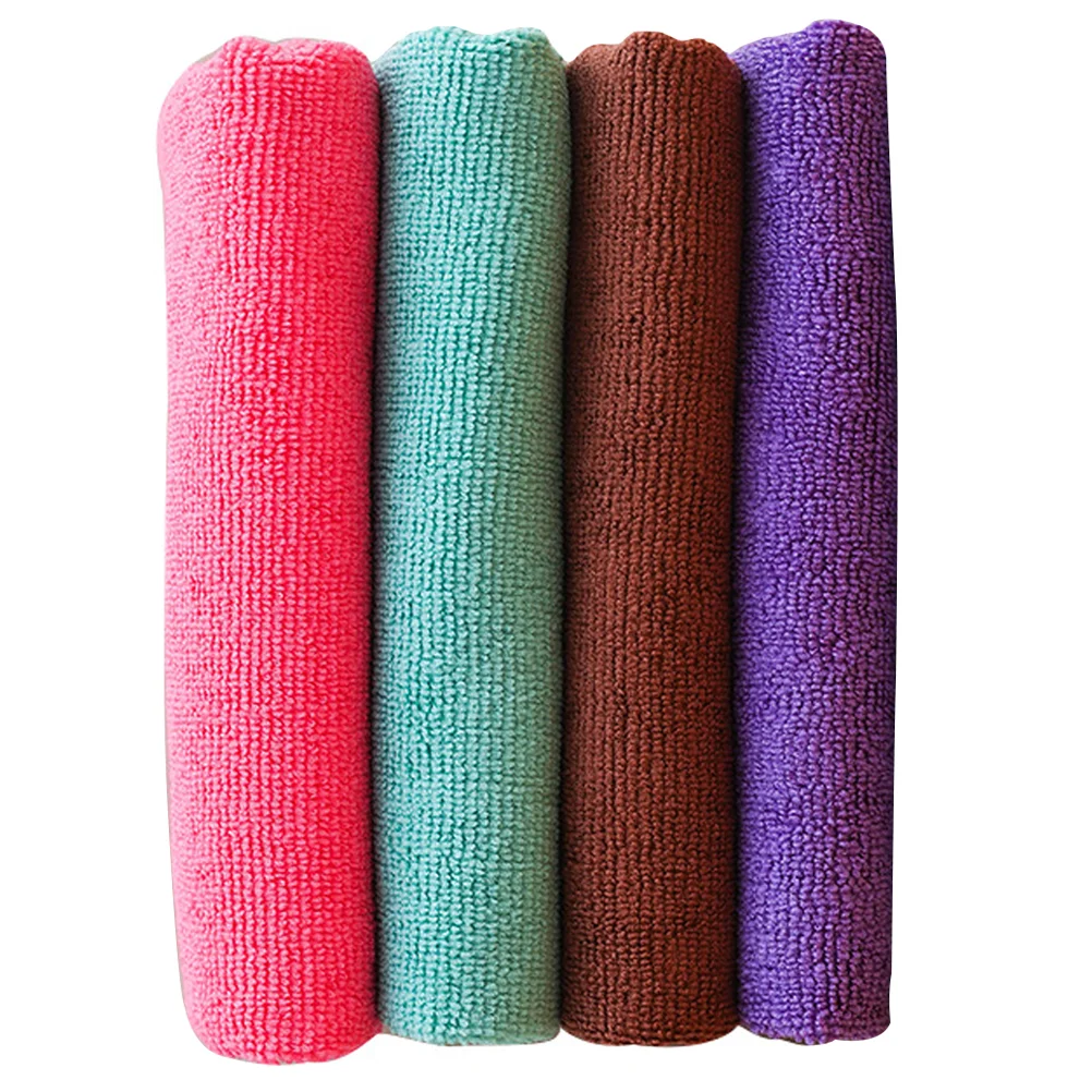 4 Pcs Cleaning Rag Dish Towels Rags Cloths Convenient Furniture Microfiber Multi-function Duster For Table