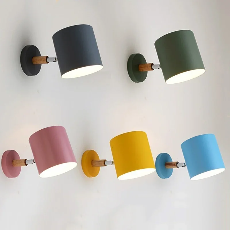 

Macaron Creative Wall Lamp Home Living Room Sofa Background Wall Lamp Entrance Aisle Corridor Light Bedside Light Wall Lamp