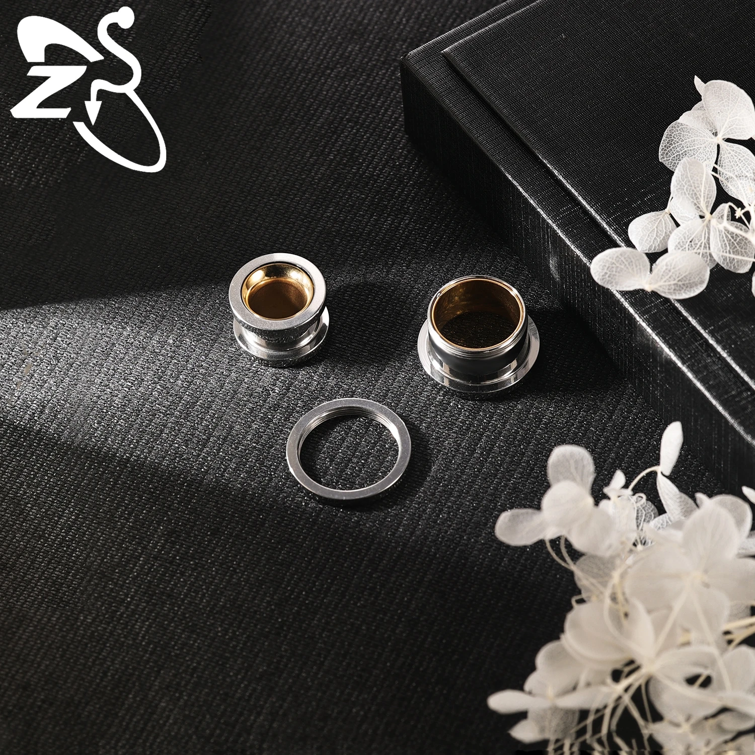 ZS Stainless Steel Ear Plug and Tunnel Set
