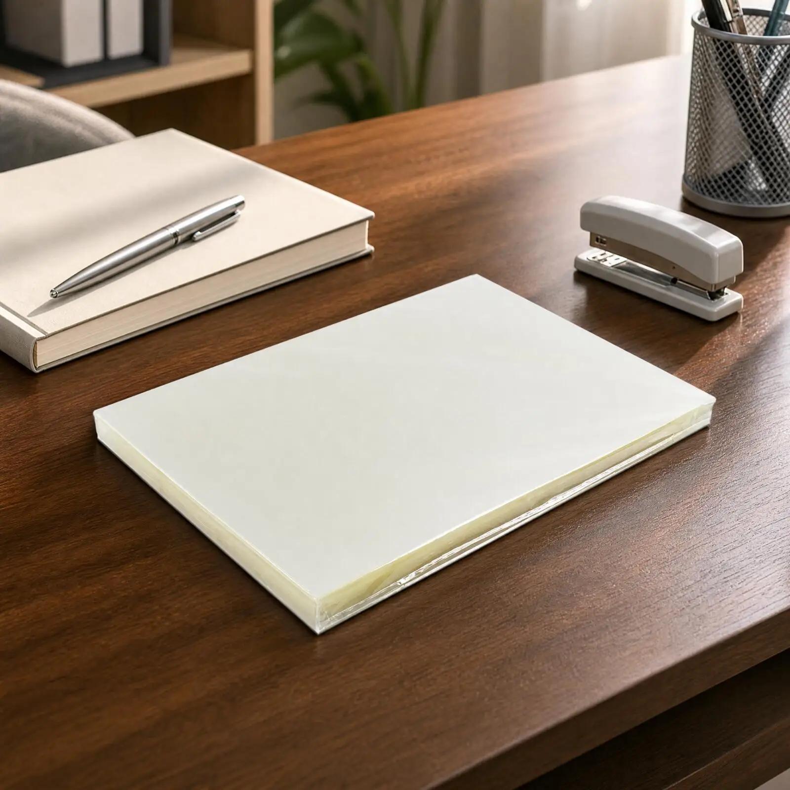 Feuille de film PET imprimable et flexible pour reliure de documents A4, feuille de couverture avant transparente